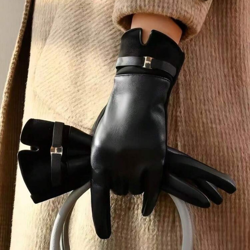 Women Winter Tech Gloves Black